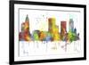 Tulsa Oklahoma Skyline MCLR 1-Marlene Watson-Framed Giclee Print