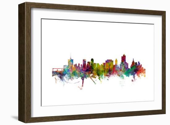 Tulsa Oklahoma Skyline-Michael Tompsett-Framed Art Print