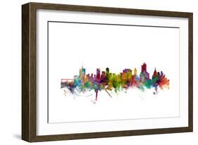 Tulsa Oklahoma Skyline-Michael Tompsett-Framed Art Print