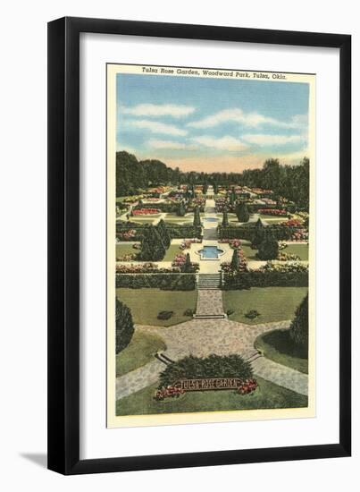 Tulsa Rose Garden-null-Framed Art Print