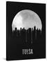 Tulsa Skyline Black-null-Stretched Canvas