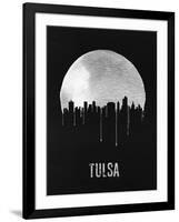 Tulsa Skyline Black-null-Framed Art Print