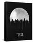 Tulsa Skyline Black-null-Framed Stretched Canvas