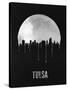 Tulsa Skyline Black-null-Stretched Canvas