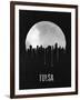 Tulsa Skyline Black-null-Framed Art Print