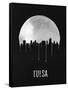 Tulsa Skyline Black-null-Framed Stretched Canvas