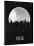 Tulsa Skyline Black-null-Stretched Canvas