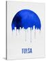 Tulsa Skyline Blue-null-Stretched Canvas