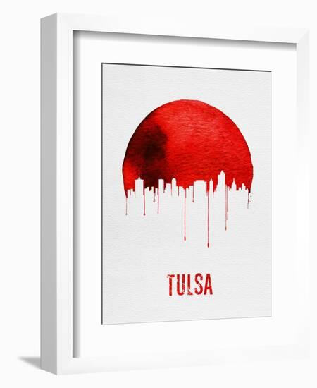 Tulsa Skyline Red-null-Framed Art Print