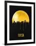 Tulsa Skyline Yellow-null-Framed Art Print