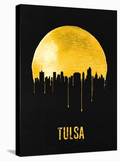 Tulsa Skyline Yellow-null-Stretched Canvas