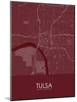 Tulsa, United States of America Red Map-null-Mounted Poster