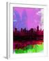 Tulsa Watercolor Skyline 2-NaxArt-Framed Art Print