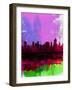 Tulsa Watercolor Skyline 2-NaxArt-Framed Art Print