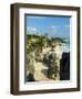 Tulum Beach and El Castillo Temple at Ancient Mayan Site of Tulum, Tulum, Quintana Roo, Mexico-null-Framed Photographic Print