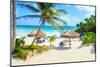 Tulum Beach Yucatan in Mexico-null-Mounted Art Print