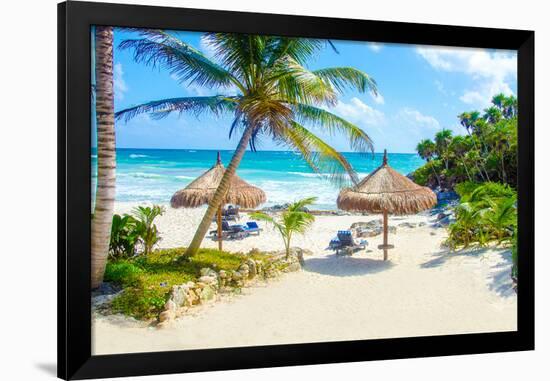 Tulum Beach Yucatan in Mexico-null-Framed Art Print