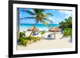 Tulum Beach Yucatan in Mexico-null-Framed Art Print