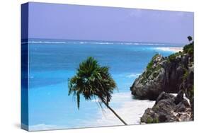 Tulum Shoreline Mexico-George Oze-Stretched Canvas