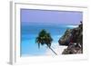 Tulum Shoreline Mexico-George Oze-Framed Premium Photographic Print