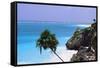 Tulum Shoreline Mexico-George Oze-Framed Stretched Canvas