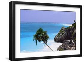 Tulum Shoreline Mexico-George Oze-Framed Photographic Print