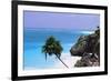 Tulum Shoreline Mexico-George Oze-Framed Photographic Print