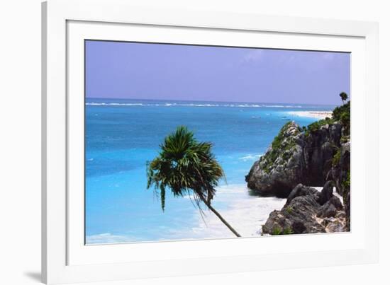 Tulum Shoreline Mexico-George Oze-Framed Photographic Print