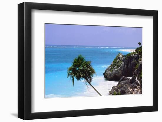 Tulum Shoreline Mexico-George Oze-Framed Photographic Print