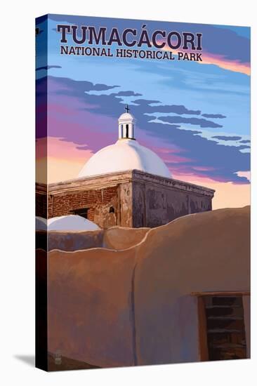 Tumacacori National Historical Park, Arizona - Tumacacori Dome-Lantern Press-Stretched Canvas