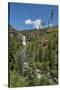 Tumalo Falls, a 97-foot waterfall on Tumalo Creek, in the Cascade Range west of Bend, Oregon, Unite-Martin Child-Stretched Canvas