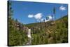 Tumalo Falls, a 97-foot waterfall on Tumalo Creek, in the Cascade Range west of Bend, Oregon, Unite-Martin Child-Stretched Canvas