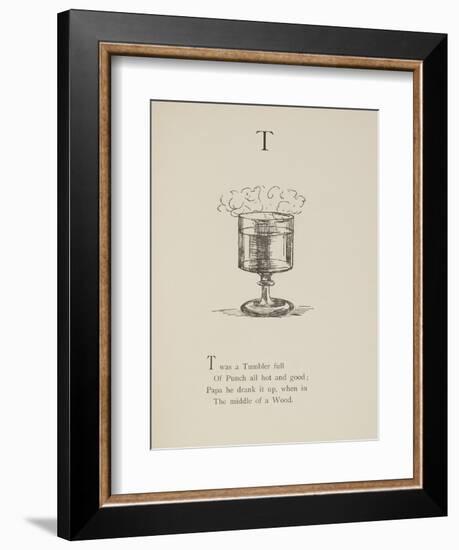 Tumbler Illustrations and Verse From Nonsense Alphabets by Edward Lear.-Edward Lear-Framed Giclee Print