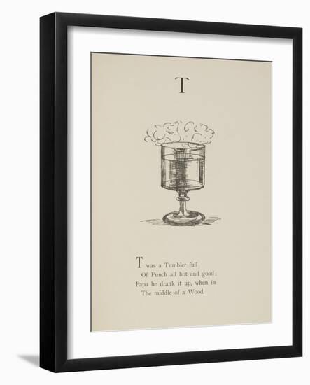 Tumbler Illustrations and Verse From Nonsense Alphabets by Edward Lear.-Edward Lear-Framed Giclee Print
