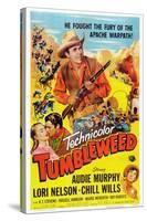 Tumbleweed, Kissing from Left: Lori Nelson, Audie Murphy, Chill Wills, 1953-null-Stretched Canvas