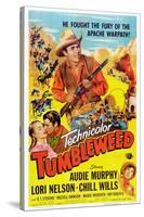 Tumbleweed, Kissing from Left: Lori Nelson, Audie Murphy, Chill Wills, 1953-null-Stretched Canvas