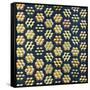 Tumbling Blocks Coverlet, American, 19th Century-null-Framed Stretched Canvas