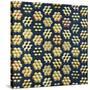 Tumbling Blocks Coverlet, American, 19th Century-null-Stretched Canvas