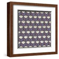 Tumbling Blocks - Plum-Susan Clickner-Framed Giclee Print