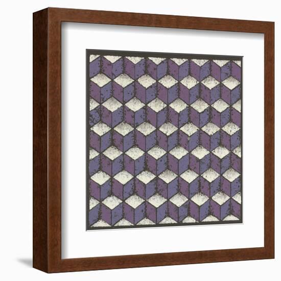 Tumbling Blocks - Plum-Susan Clickner-Framed Giclee Print