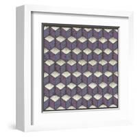 Tumbling Blocks - Plum-Susan Clickner-Framed Giclee Print