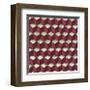 Tumbling Blocks (Red)-Susan Clickner-Framed Giclee Print