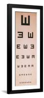 Tumbling E Eye Chart-Science Source-Framed Giclee Print