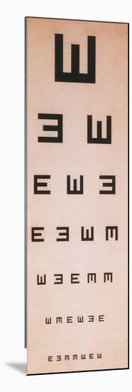 Tumbling E Eye Chart-Science Source-Mounted Giclee Print