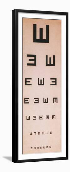 Tumbling E Eye Chart-Science Source-Framed Premium Giclee Print