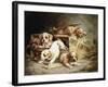 Tumbling Retriever Puppies-Frederico Olaria-Framed Giclee Print