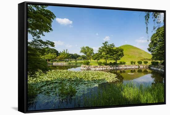 Tumuli Park with its Tombs from the Shilla Monarchs-Michael-Framed Stretched Canvas