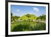 Tumuli Park with its Tombs from the Shilla Monarchs-Michael-Framed Photographic Print