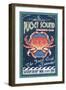 Tumwater, Washington - Dungeness Crab Vintage Sign-Lantern Press-Framed Art Print