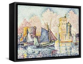 Tuna Boat Entering the Port of La Rochelle, Setting; Le Thonier Entrant Dans Le Port de La…-Paul Signac-Framed Stretched Canvas